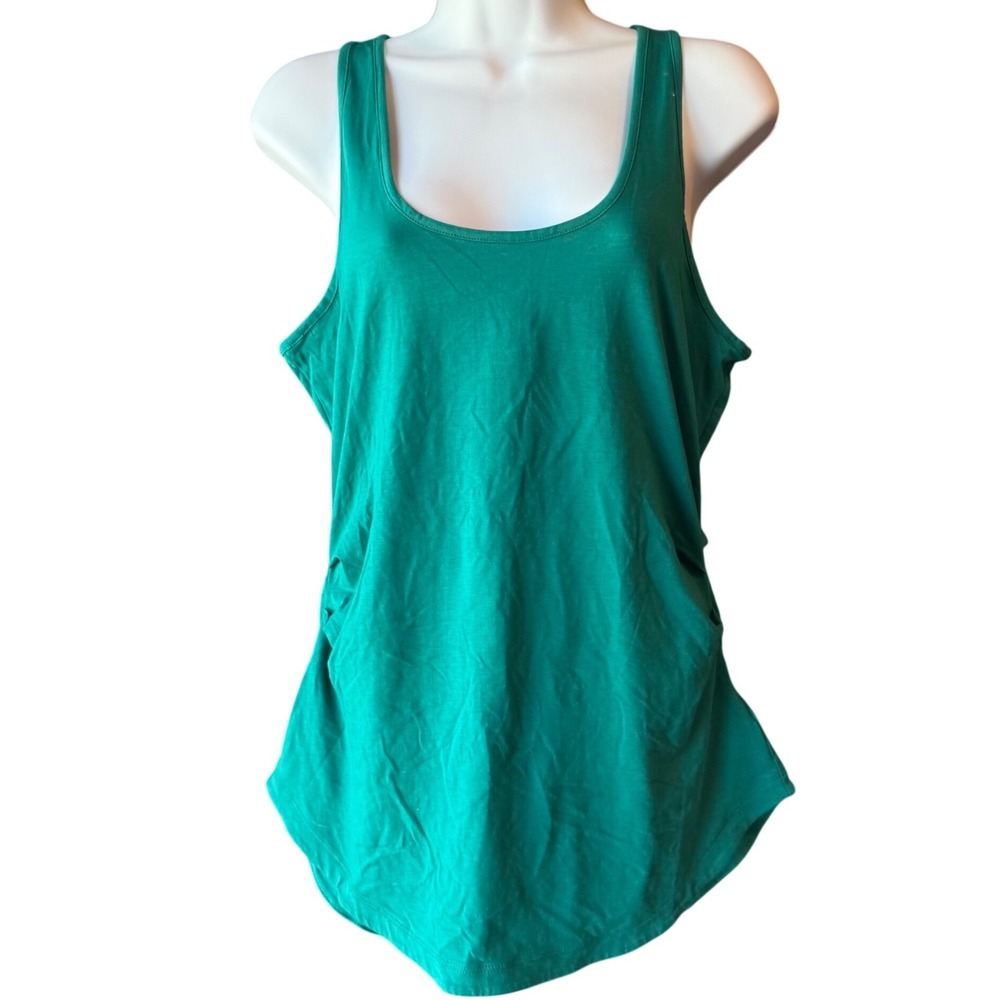 Athleta Sleeveless Tank Top Women's Small Green Scoop Neck Activewear